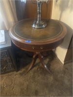 Round Wooden Table with Four Legs