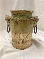 Terra-cotta vase with lions, antique style