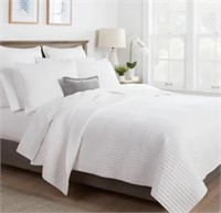 THRESHOLD King Washed Sateen Quilt READ INFO