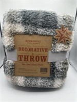 BERKSHIRE 60x70in Decorative Throw Grey/Neutral