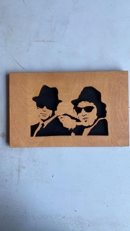 Blues Brothers Wood Cut Out Art Piece