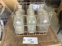 Monarch Dairy Bottle Holder & Bottles
