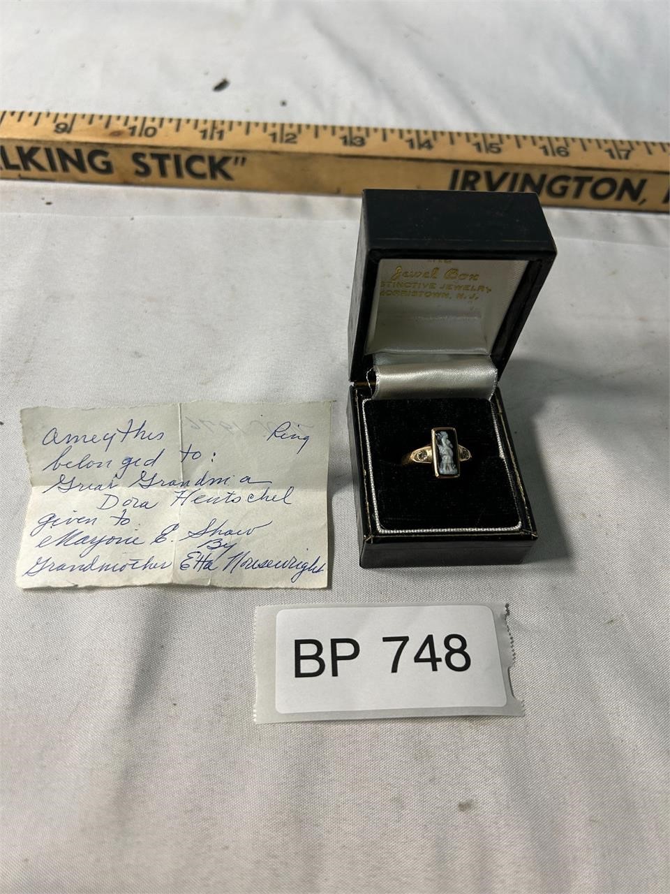Antique Black Amethyst Family Ring