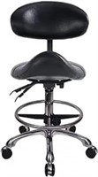Mwosen Saddle Stool Chair With Backrest And Foot