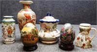 Moriage Porcelain Vase, Eggs, Shaker & More