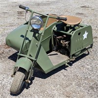 Cushman Military Style Scooter w/ Side Car Model