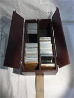 Large Box of Glass Photo Slides with Box