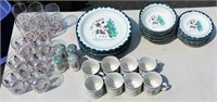 47 Pieces of Let It Snow China & Glasses for 8
