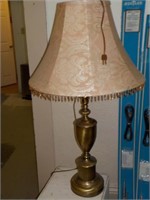 36" brass coated lamp