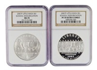 Pair of Certified Little Rock Silver Dollars