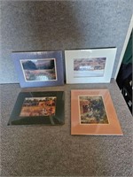 FOUR PRINTS OF PAINTINGS BY NM LOCAL ARTISTS