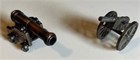 2 Small Vintage Toy Cannons