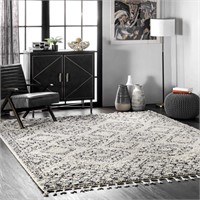 Vasiliki Moroccan Shaggy With Tassels Area Rug