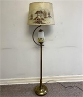 Brass & Glass Unique Floor Lamp