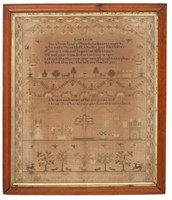 Lg. Hand Stitched Early Sampler