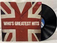 Who's Greatest Hits Vintage Vinyl Album!