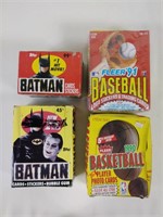 Batman & Fleer Baseball Wax Pack Boxes