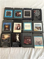 12 Classic Rock 8 Track Tapes.