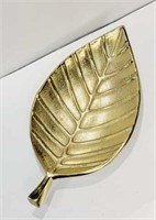 Gold Tone Leaf  Tray