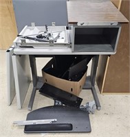 Podium & Desk w/ Keyboard & Misc. Attachments