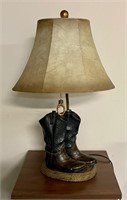 Cowboy boot lamp 26”