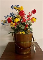 Water bucket w/ floral arrangement 19”