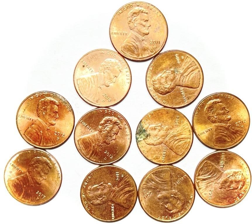 Lot of (11) 2017-P Lincoln Shield Pennies