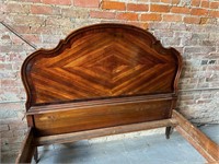 Antique Walnut Full Size Bed Frame SOLID WOOD