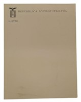 Original Mussolini Stationary Sheet