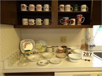 Mugs, Plates, Glass Pitcher, Corelle Bowls