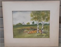Signed JWT Watercolor Country Scene 13x10 matte