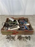 Assortment of primitives, household supplies, and