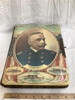 Admiral Dewey Covered Victorian Photo Album w/