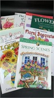 10 Adult Coloring Books Floral Flowers