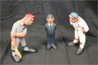Vintage Chalkware Baseball Figurines