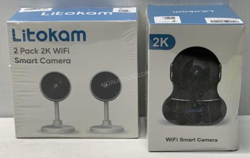 2 Packs of Litokam Smart Wi-Fi Cameras NEW