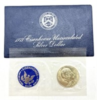 1972 Eisenhower Silver Dollar, Uncirculated
