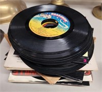 Stack of 45 Records
