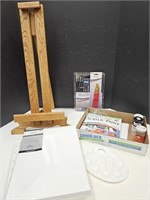 Art Brushes, Paint ,11X 14 Canvas & Easel