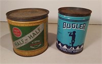 Two Vintage Tobacco Cans Incl. 1 W/ Instructions
