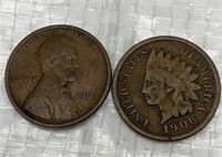 1906/1909 coins