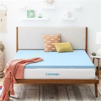 Linenspa 2” Gel Memory Foam Mattress Topper Full