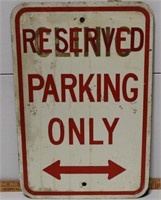 Reserved parking sign