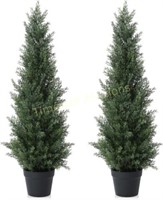 3FT Artificial Cedar Topiary Trees Potted
