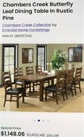 11 - CHAMBERS CREEK BUTTERFLY LEAF TABLE & CHAIRS