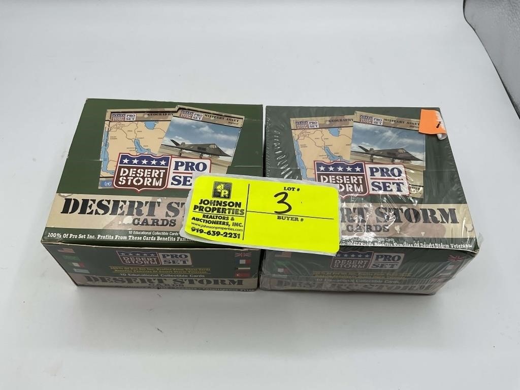 TWO DESERT STORM PRO SET 36 COUNT BOXES. ONE IS FA