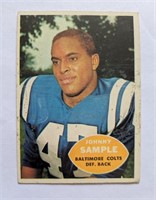 1960 Topps Johnny Sample Colts Card #9