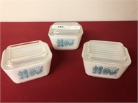 (3) Pyrex Vintage Refrigerator Dishes