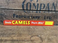 Original Camels Tin Advertising Sign