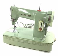 Vintage Singer 185j Green Sewing Machine